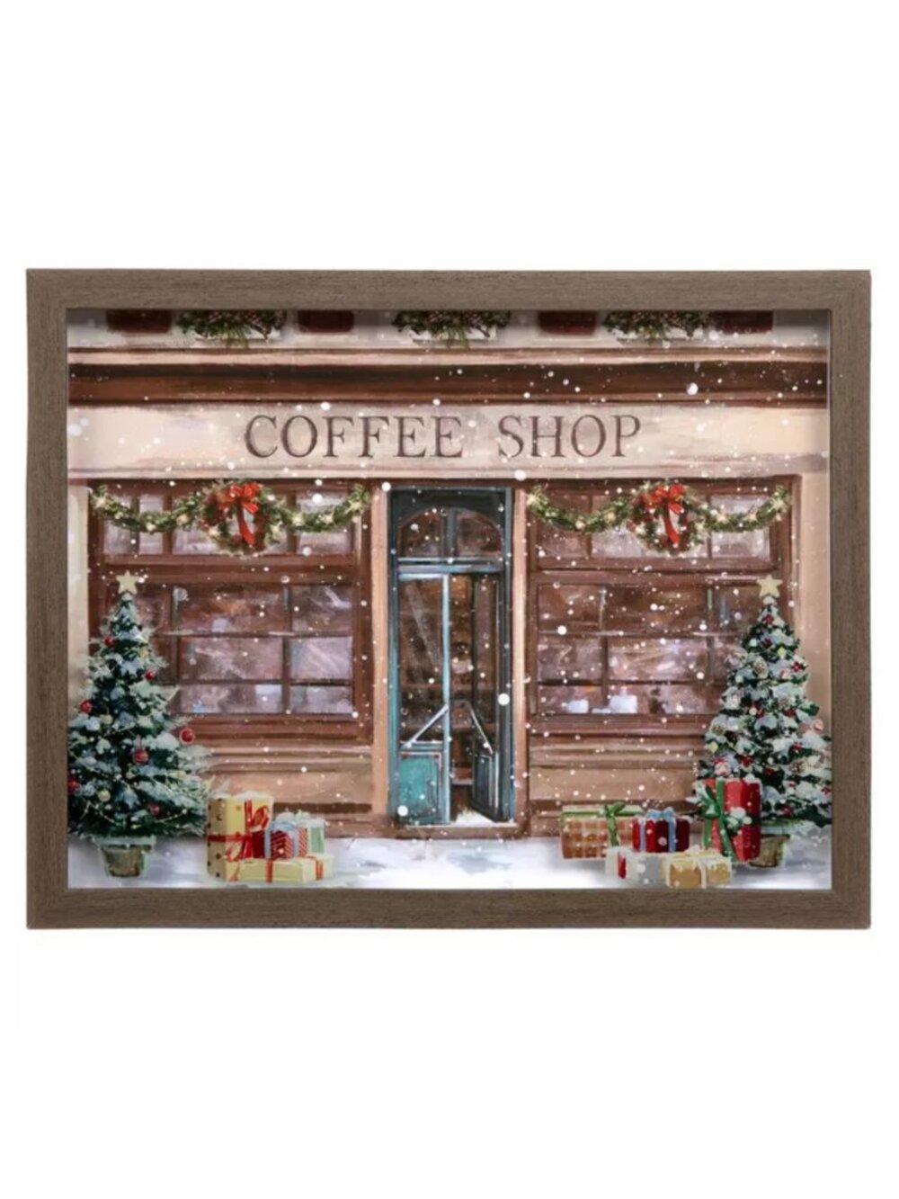 Winter Coffee Shop Framed Wall Decor